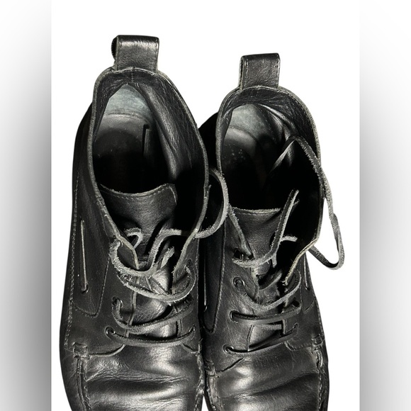 Jenni Kayne Made In Italy Black Leather Booties Lace Up Luxury Timeless Women 7 - Picture 5 of 11